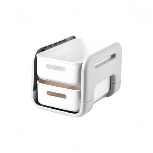 Piultaキッチン ワゴン 2段 調味料 収納 台車 移動式 狭小 省スペース コンパクト アイロン台 バスルームワゴン 簡単組み立て すっきり (ホワイトローモデル)