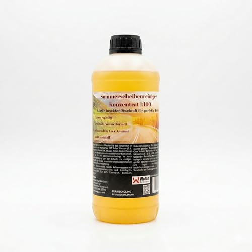 Wotan\'s 1L Scheibenreiniger 1:100 Konzentrat Sommer Insektenlöser | streifenfrei – getestet |Premiumqualität aus Deutschland | polycarbonatverträglich und Fächerdüsengeeignet (1x1L) Wotan\'s 1L Scheibenreiniger 1:100 Konzentrat Sommer Insektenlöser | streifenfrei – getestet |Premiumqualität aus Deutschland | polycarbonatverträglich und Fächerdüsengeeignet (1x1L)