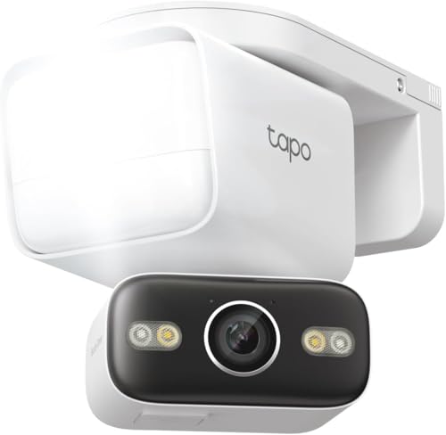 Tapo 2K Outdoor Pan/Tilt Wired Floodlight Security Camera - 1500 Lm Dimmable, 360° AI Motion Tracking, Person/Vehicle Detection, 24/7 Recording, Subscription-Free Local Storage or Optional Cloud, C710 by Tapo - Used condition - CA$104.49