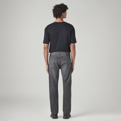 Image of Levi's Men's 505 Grey Straight Fit Mid-Rise Jeans