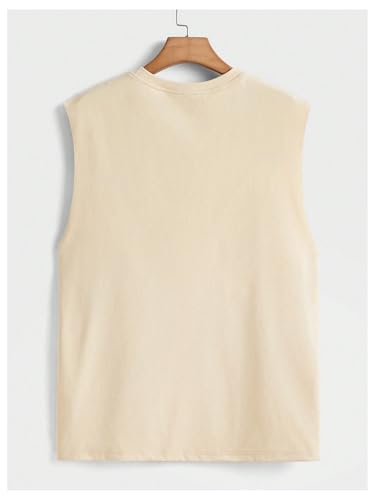 Men's Number Print Jersey Tank Top Crew Neck Sleeveless Graphic Vest Tops2