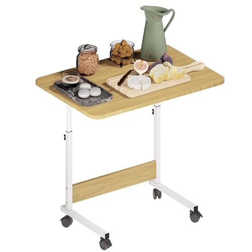 La Mejor Recopilación de Mesa de Servicio para Cama Top 10. 49 MUBSON Mesa Portatil con Altura Ajustable y Ruedas con 60x40 cm y Altura de 88 cm para Laptop Azper. Desayunador para Cama o Sillon. Overbed Table (Cafe)