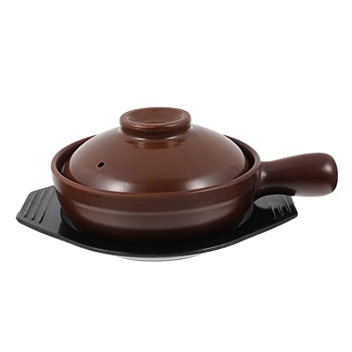 Alipis 1 juego Olla de Cerámica con Asas para Cocción de Utensilio de Cocina para Guisos y Comidas