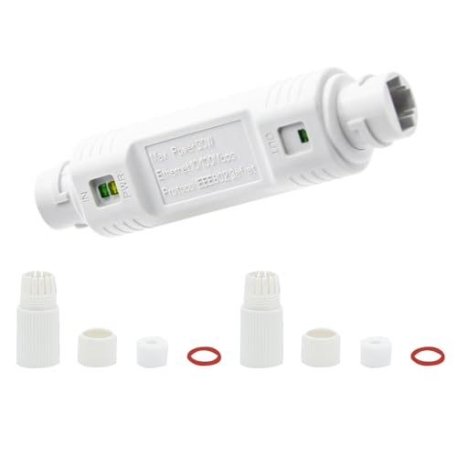 1 in 1 Out PoE Extender, 1 Port Ethernet Repeater with 30W Power for POE Switch/Injector