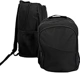 Genérico Mochila Escolar Unissex All Black - Daypack Mochila 15.6