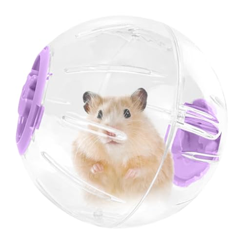 Sakmura チンチラボール、ハムスターボール | ローリングハムスターボールのおもちゃ,床探検のための透明な小さな動物ケージのものインタラクティブプレイペットフィットネスアウトドア