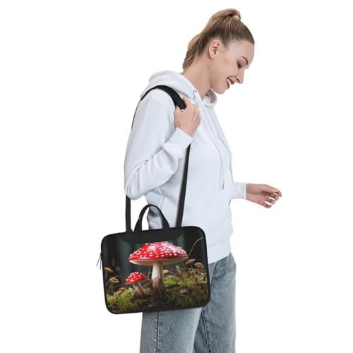 Bolso maletín para laptop 15.6 pulgadas con diseño de hongos miniatura 3