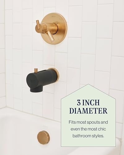 Image of Lalo Spout Cover - BPA-Free Silicone Bath Spout Safety Cover for Babies & Toddler, Fits Most Faucets, Soft & Durable Silicone Bathtub Faucet Cover, Easy to Clean - Licorice