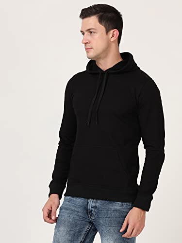 Image of Ideation Men's Cotton Hooded Neck Solid Full Sleeve Hoodies with Kangaroo Pocket