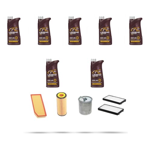 Questo Kit include : 1 filtro Aria, 1 filtro Olio, 1 filtro Carburante, 1 filtro Abitacolo e 7 Litri di MANNOL Legend + Ester 0W-40 7901