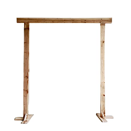 Elegante arco de boda de madera, soporte cuadrado para ceremonias para interiores y exteriores, bodas, decoración nupcial, jardín y patio, 6 (2,2 x 2,2 m), impresionante diseño de eventos