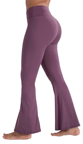 Image of Sunzel Flare Leggings, Crossover Yoga Pants with Tummy Control, High-Waisted and Wide Leg