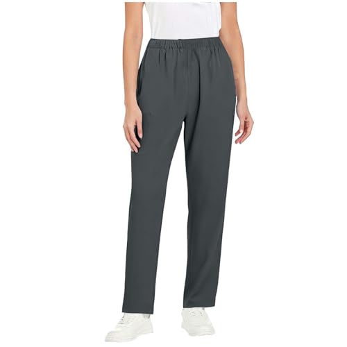 Image of Women's Medica Scrub Pants Pull On Workwear Cargo Pocket Elastic Waist Hospital Uniform Trousers