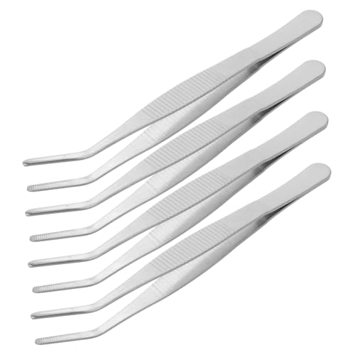 Abaodam 4pcs Stainless Steel Micro Landscape Tweezers Precision Craft Tools for Needlework Garden Diy Projects