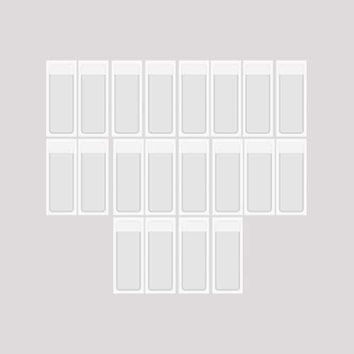 Baikeen selbstklebende transparente Taschen, transparente selbstklebende Kartenetiketten-Taschenhalter Fototaschen Hülsen für Karteikarten Planer Schränke Regale (30x95mm - 20 Stück)