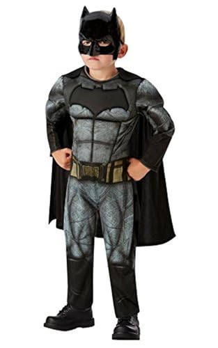 Rubie's Official DC Justice League Batman Deluxe, Children Costume - Small Age 3-4 Years, Height 104 cm