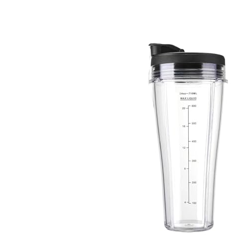 Repuestos For Licuadora Ninja SS101, Juego De Vasos Individuales Delgados De 24 Oz Con Tapas For Llevar, Compatibles Con SS100, SS300 Y SS400, A Prueba De Fugas.(1PC 24OZ Cup and Lid)