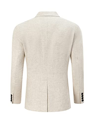 TURETRENDY Men's Casual Sport Coat Lightweight Linen Blazer One Button Business Suit Jackets Stylish Daily Suits3