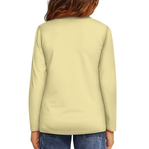 Image of Girls Long Sleeve T Shirt Cute Cartoon Crewneck Shirt for Kids 3-16Y Fall Winter Clothes