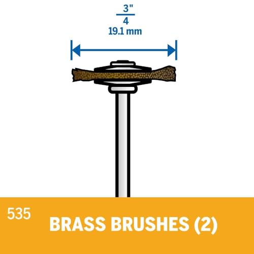 Image of Dremel 535-02 Brass Brushes, (2 Pack), 3 /4 inch Diameter
