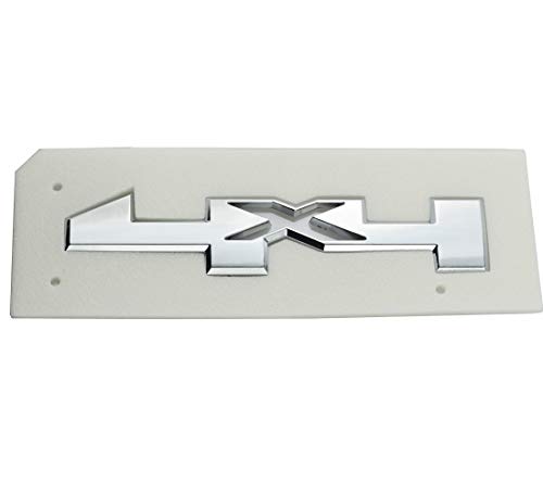 Image of 2Pack 4 x 4 Door Emblem 3D Badge 4x4 Nameplate Letter Compatible with 1500 2500Hd 3500Hd SUV Truck (Chrome)