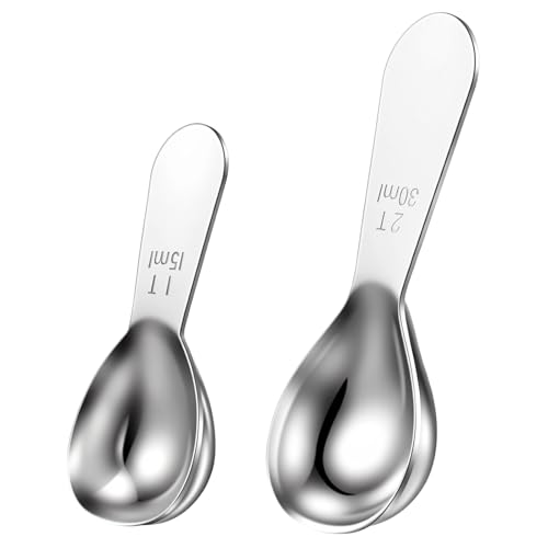 Nogeqi 2 Pack Tablespoon Measuring Spoon 1tbsp/2tbsp Coffee Measuring Scoop