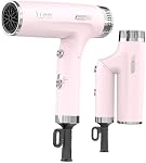 LURA Séchoir à cheveux double tension automatique pour les voyages internationaux, Voyage HairDryers avec Diffuseur,sécheuse portable pour femmes léger,Compact Mini sécheuse avec main pliante pour enfants(pink)