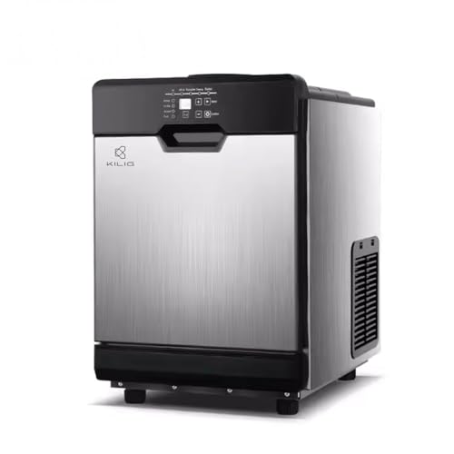Image of Kilig CT45 Clear Ice Maker Machine, 45 KG /Day Capacity, Self Cleaning Function, Self Timer Function, 6 kg Storage, 45 Ice Pieces / 11-20 Minutes - For Offices, Cafes, Restaurants and Bars
