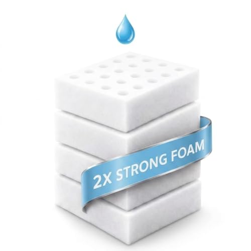 Image of Magic Eraser | Pack of 4 | Scratch Free, Chemical Free, Multisurface Cleaner | Remove 100+ Stains from Walls, Shoes, Furniture, Switch Board & Kitchen | Tough on Stains & Gentle on Surface