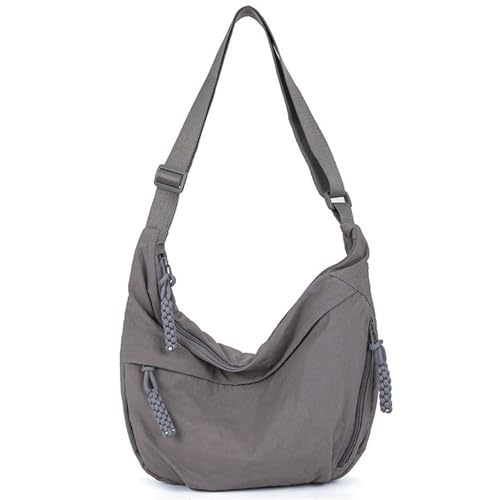 Nylon Crescent Crossbody Bag for Women Small Travel Sling Bag Shoulder Handbag Lightweight Over Shoulder Purse with Zipper - Main Image