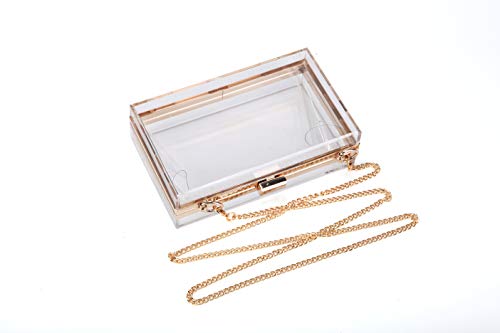 Nodykka Clear Purses And Handbags Crossbody Bags Clutch Purse Sport Events Stadium Approved Shoulder Bag For Women(Gold) #TOP1