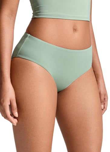 Image of CRZ YOGA Mid Waisted Bikini Bottoms | Mid Cut Leg, Medium Bum Coverage, Full Lining, Swim, Bathing Suit Briefs for Women