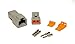 Deutsch DTP 2-Pin Connector Kit with 12-14 Gauge Solid Contacts