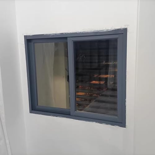 Finestra Scorrevole Finestra a Tettoia con Vetro e Zanzariera, 12 16 18 20 24 Pollici di Altezza Finestra Scorrevole di Ricambio Orizzontale, Finestre Esterne Bloccabili per Fienile, Seminterrato(WxH