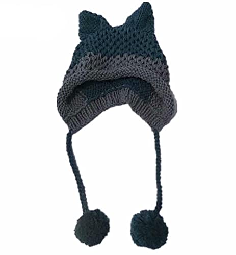 Chapeau oreille de chat femme tricoté, cadeau de Noël et Halloween original, bonnet d'hiver