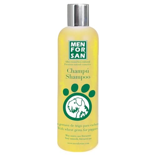 MENFORSAN Champú para Cachorros con Germen de Trigo 300mL - Champú Rico en Vitamina E y Germen de Trigo para Pelaje Suave y Brillante