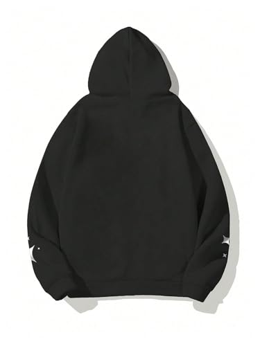 SOLY HUX Men's Y2k Hoodies Pullover Drop Shoulder Long Sleeve Baggy Shirts Letter Graphic Hooded Sweatshirt2