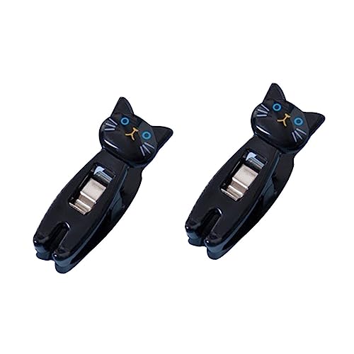 MAGICLULU 2pcs Chip Clips for Food Bags Adorable Cartoon File Paper Clips Strong Grip for Cat Random Color