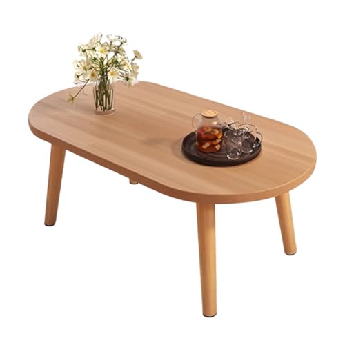 ローテーブル おしゃれ 幅80×奥行48×高さ50cm ちゃぶ台 ベッドデスク 机 低い 木製 天然木 防水 省スペース 頑丈 リビング 食事 一人暮らし 組立簡単