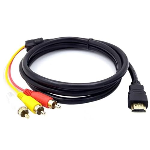 HDMI A/M TO RCA3 �ϊ��P�[�u�� ����1.5 m �����b�L HD�T�E���h�r�f�I�Z�b�g�g�b�v�{�b�N�X�P�[�u�� �f�X�N�g�b�v�p�\�R���Ή�