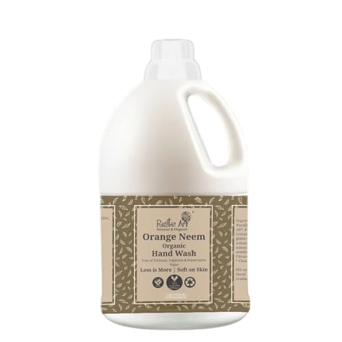 Image of Rustic Art Orange Neem Hand Wash (5 litre) | Non-Drying, Hydrating | Sulphate & Paraben Free | No Synthetic Fragrances & Perfumes | Rustic Art | 250ml