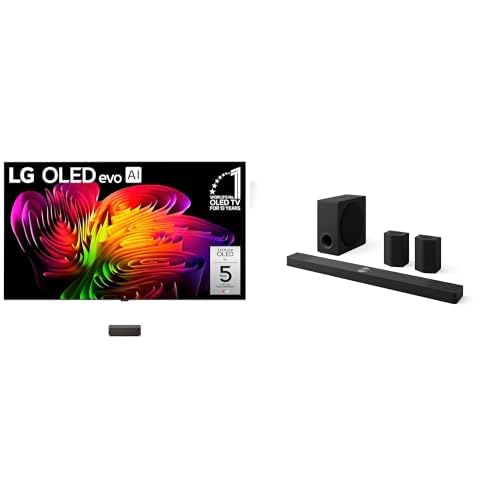 Image of LG 77-Inch Class OLED evo AI 4K W6 Wallpaper Series Smart TV (OLED77W6PUA, 2026) S95TR 9.1. ch. Theater Soundbar with Rear Surround Speakers and Wireless Subwoofer, Wow Orchestra, Dolby Atmos