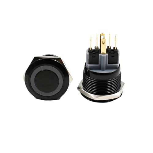 Bouton-poussoir étanche avec voyant LED bleu pour commande 6V