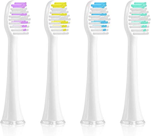 4 Stück Ersatzbürsten ist nur Kompatibel mit Callysonic Schallzahnbürste H31 / H49, 7x mehr Plaqueentfernung für optimale Zahnpflege, Weiß Cover