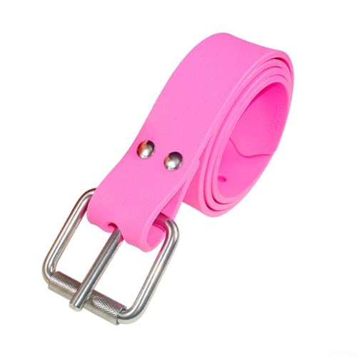 Freediving Weight Belt, Quick Release Weight Belt Adjustable Elastic Silicone Belt for Freediving Spearfishing (pink)