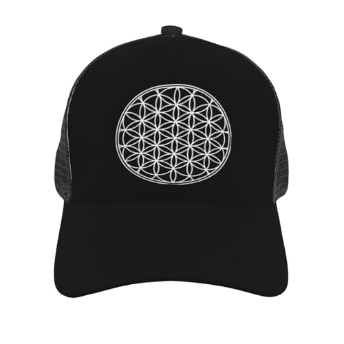 Flower of Life Sacred Geometry Unisex Mesh Baseball Caps - Classic Adjustable Hat3