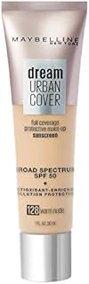 Maybelline Dream Urban Cover Flawless Coverage Foundation Makeup, SPF 50, Warm Nude