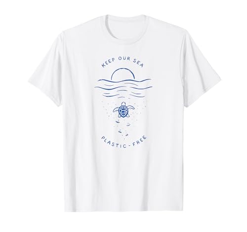 Keep Our Sea Plastic Free Shirt Save The Turtles Maglietta