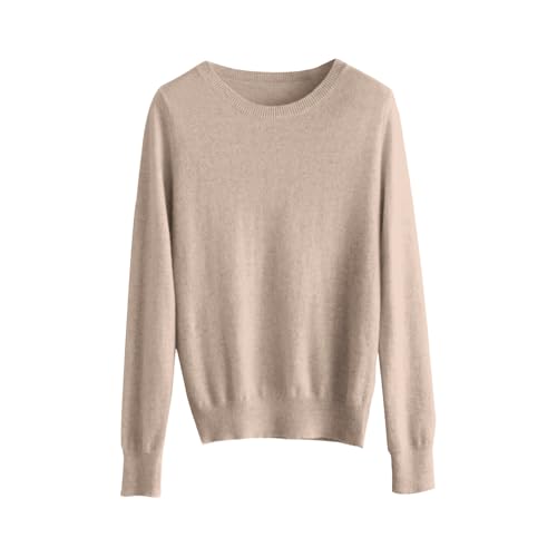 Cashmere Sweaters for Women Long Sleeve Crew Neck Soft Warm Pullover Tops Casual Lightweight Wool Knit Sweater4
