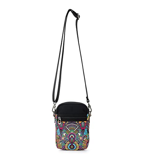 Sakroots On The Go Mini Smartphone Crossbody, Bandolera para Mujer, Rainbow Wanderlust, Talla única Cover